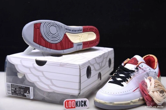 Cheap Jordan Off-White SP Low 2 DJ4375-106 Retro Red White 0807